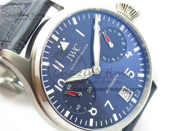 MIROTIME 0116 Supportive Big Pilot IW501008 “Boutique London” SS ZF Best Edition Blue Dial on Blue Leather Strap A 7106